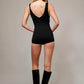 Alex Jersey Plunge Boots Stitch Bodysuit