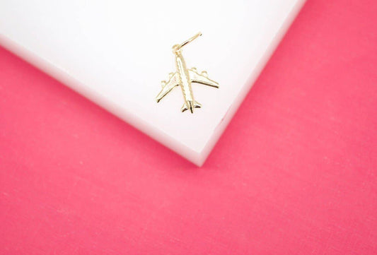 Small Airplane Pendant Charm Silver