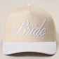BRIDE Embroidered  Canvas Two-Tone Trucker Hat in White