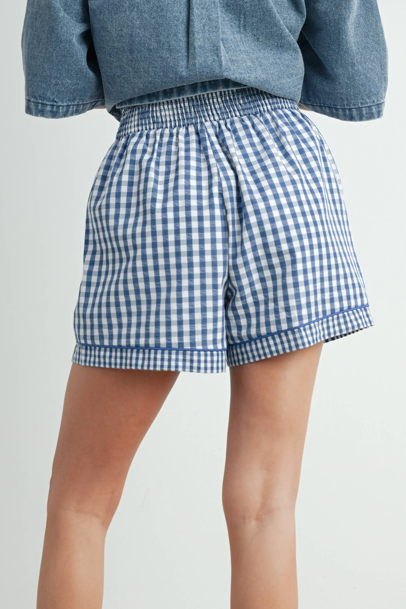 Courtney Gingham Red Shorts