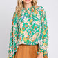Sydney Floral Long Sleeve Top in Plus