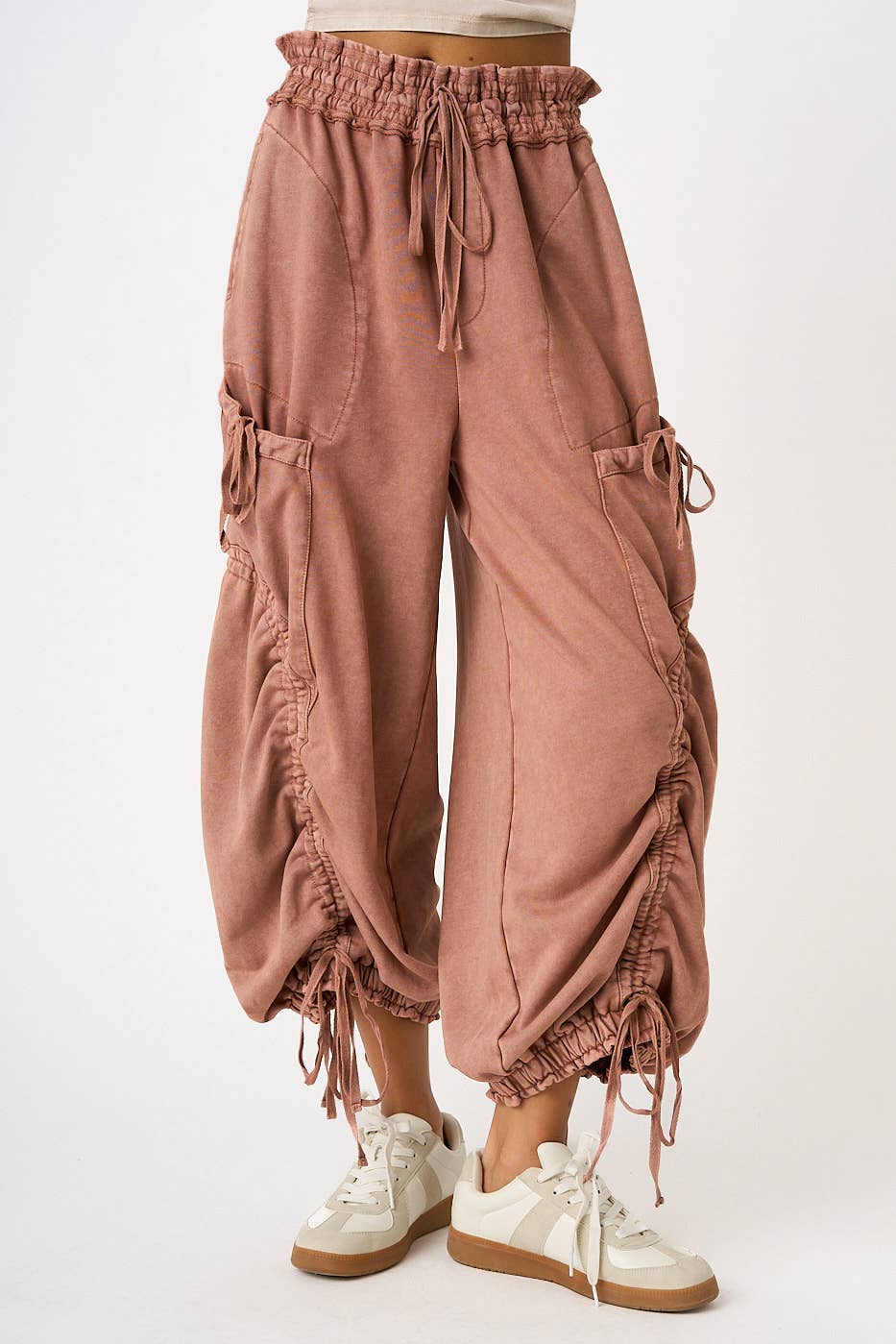 Klara Washed French Terry Drop Balloon Mauve
