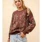 Chloe Western Boots Stitch Pullover Sweatshirt