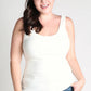 Zoey Plus Size Tank Top Jersey in White