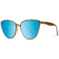 Aria Tortoise Frame Blue Mirror Lens Sunglasses