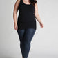 Zoey Plus Size Tank Top in Black