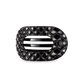 Flat Round Hair Clip | Medium | Jet Black Quilted