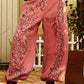 Kristina Floral Embroidered Joggers in Dried Apple