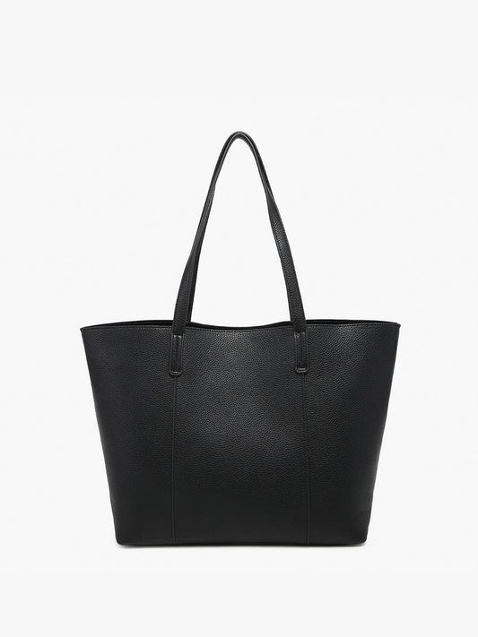 Millie Classic Paneled Tote: Black