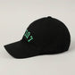 LUCKY Upside Down Embroidery Baseball Cap in Black