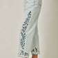 Cayla Embroidered Straight Leg Mom Jeans