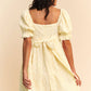 Lexi Flower Balloon Sleeve Mini Dress in Plus Size