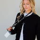 Onyx Floral Lanyard
