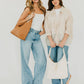 Haddie Hobo Vegan Leather Tote in Cream