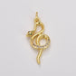 Gold Filled Snake Charm Serpent Pendant