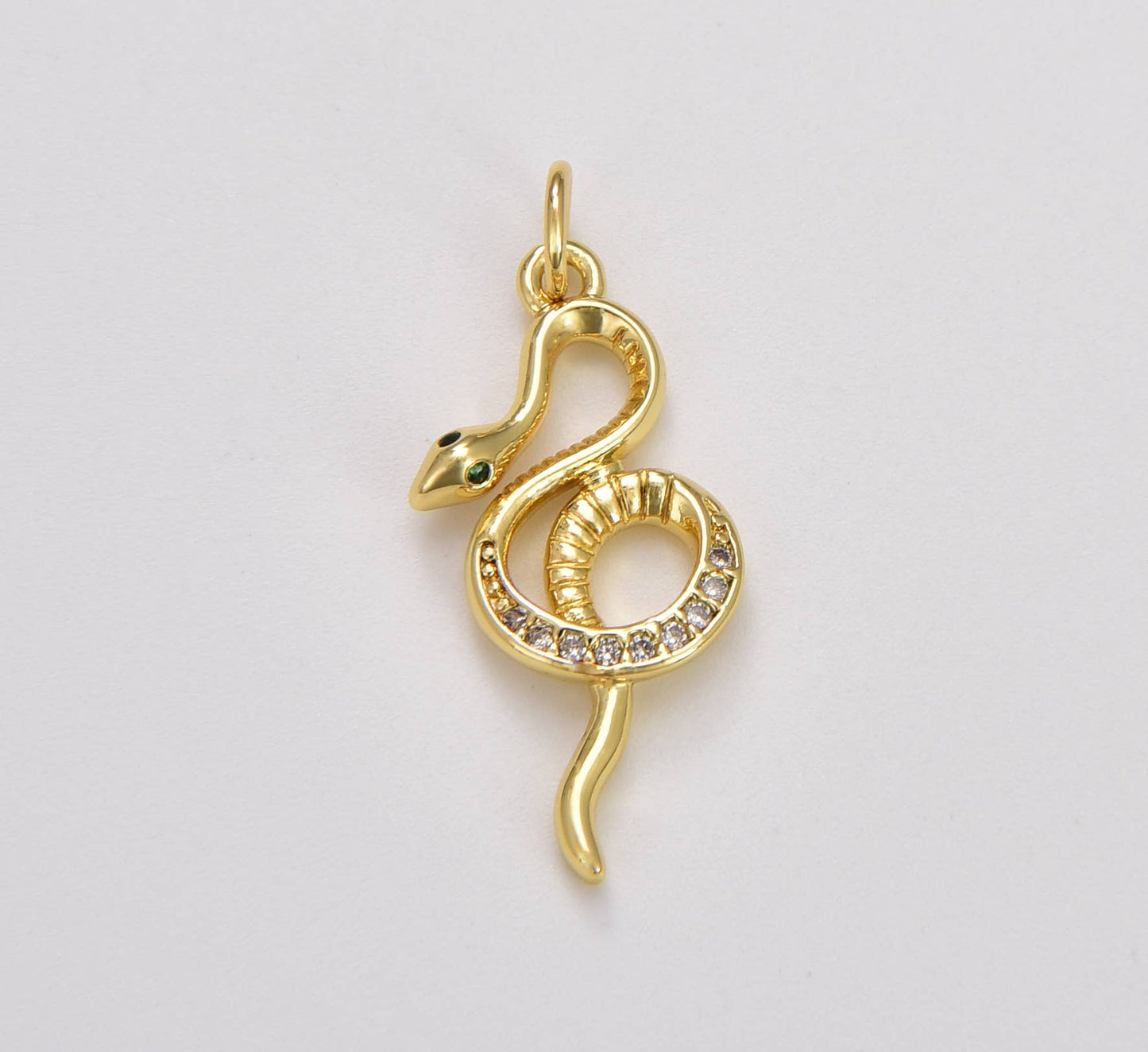Gold Filled Snake Charm Serpent Pendant
