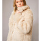 Diana Shaggy Notch Collared Faux Fur Coat