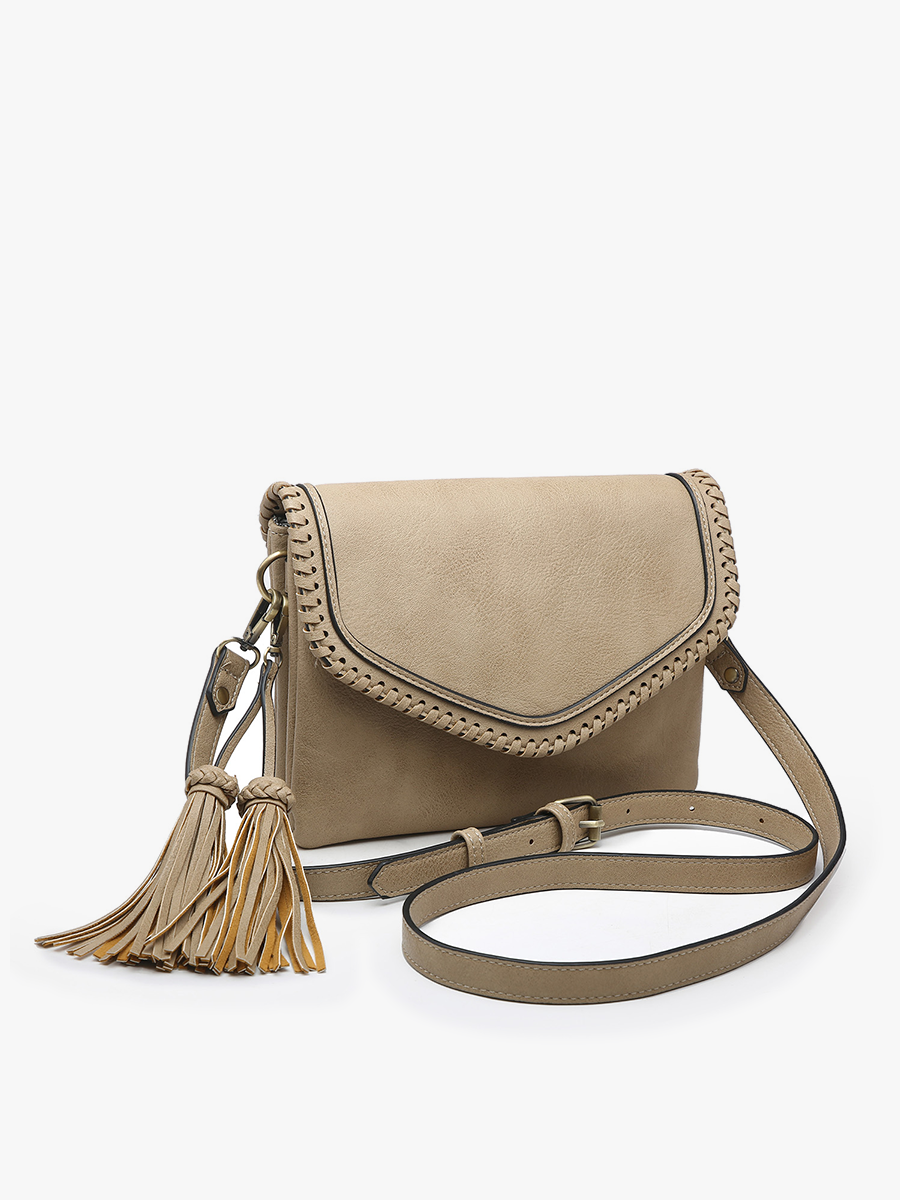 Sloane Flapover Crossbody in Brown