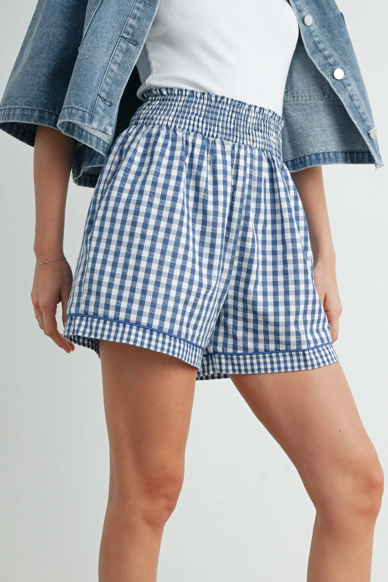 Courtney Gingham Red Shorts