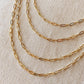 18k Gold Filled Short Link Paperclip Chain: 20 inches