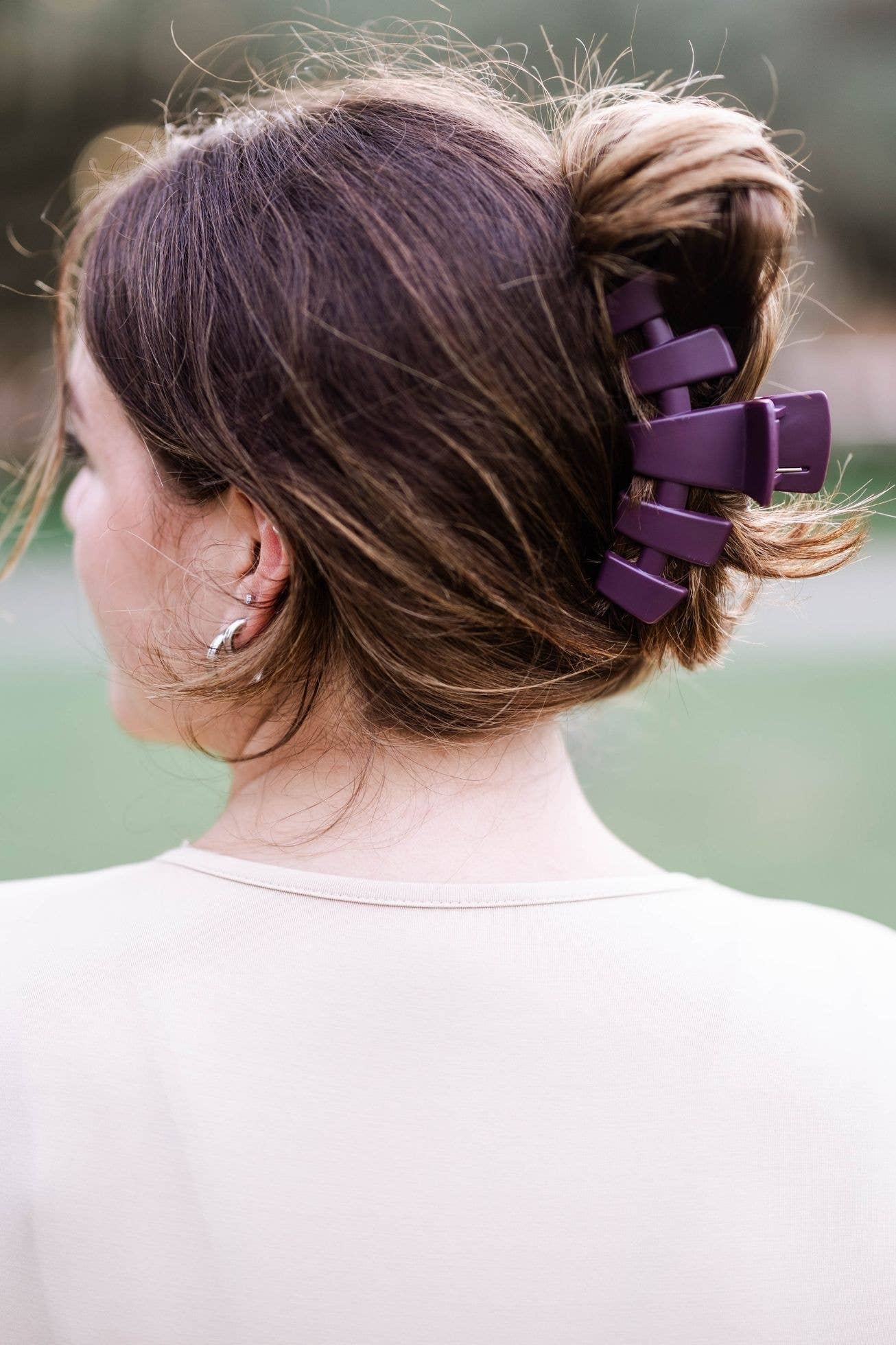 Large Burgundy Bliss Classic Hair Clip
