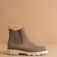 The Gianna Khaki Chunky Sole Chelsea Fall Boot