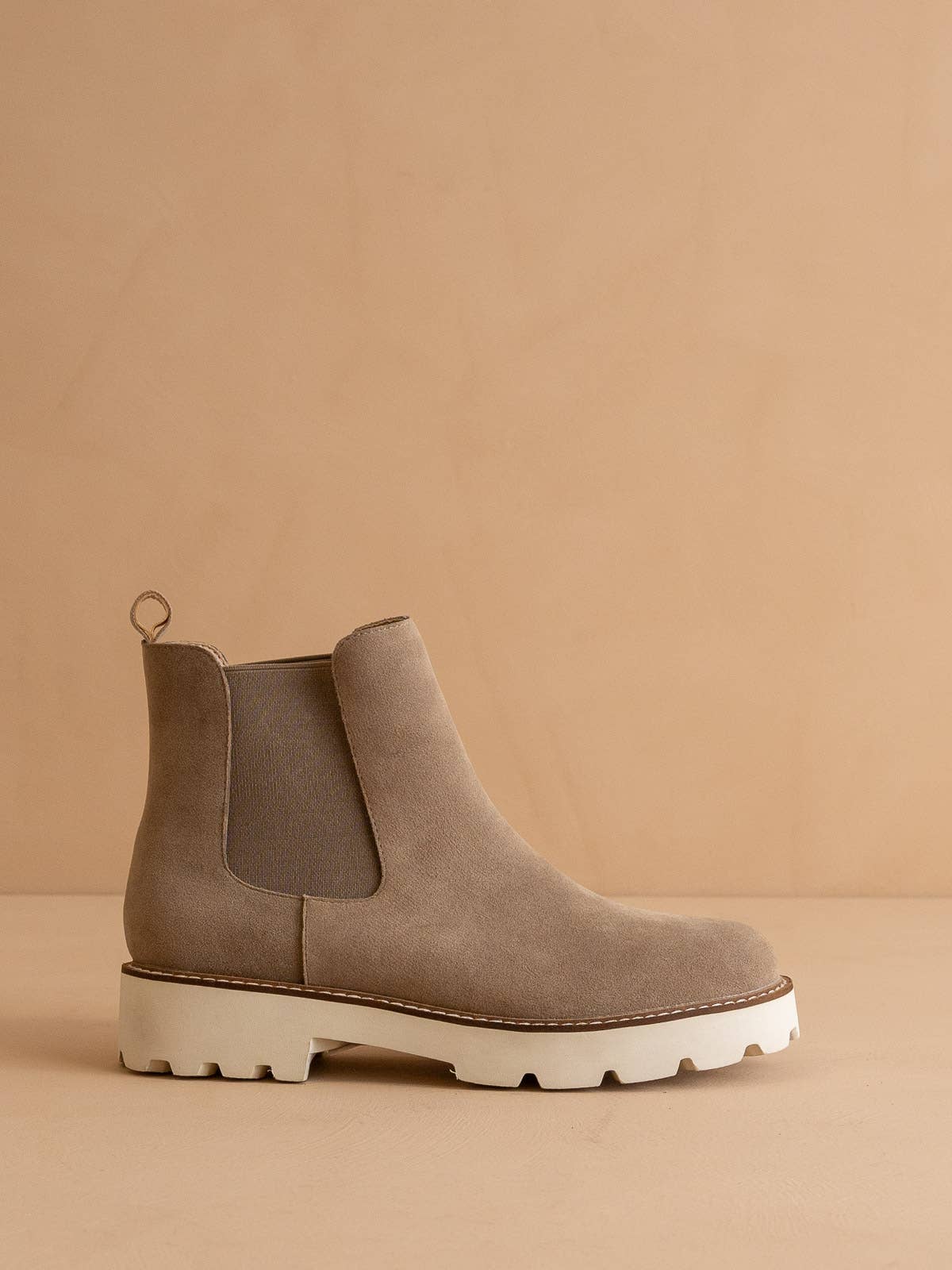 The Gianna Khaki Chunky Sole Chelsea Fall Boot
