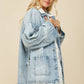 Adeline Boho Side Tie Oversized Denim Jacket