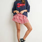 Aria Tiered Ruffle Mini Skort in Red