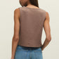 Noelle Textured Tank Top in Milk Shake