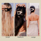 Square Flat Hair Clip Large in Blonde Tortoise