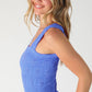 Lace Textured Square Top in Pale Banana