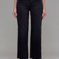 Black Hidden Denim Clean Stretch Straight Leg Jeans