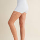 Gingham Print Contrast Binding Biker Shorts in Blue Gingham