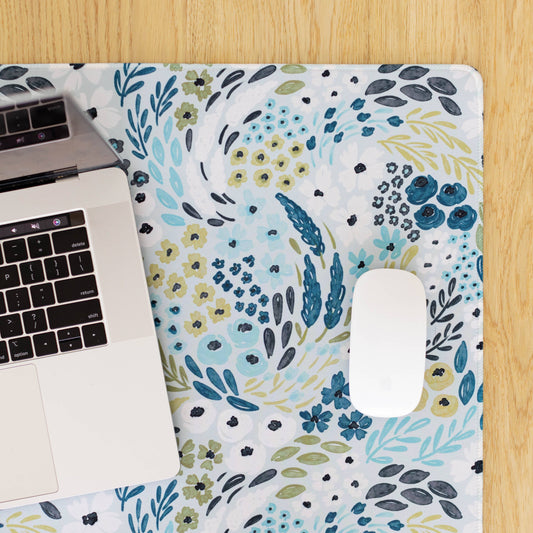 Waterfall Floral Desk Pad
