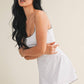White Polka Dot Print Lace Trim Ruffle Mini Dress