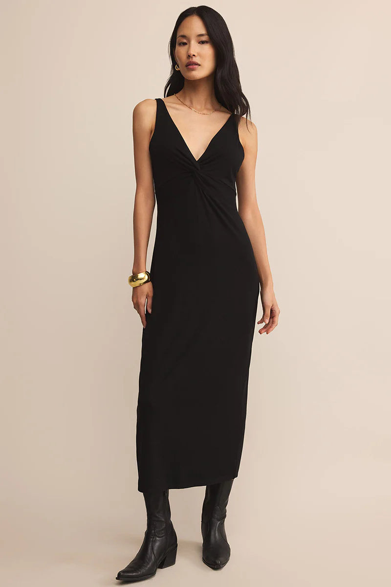 Elvie Midi Dress in Black