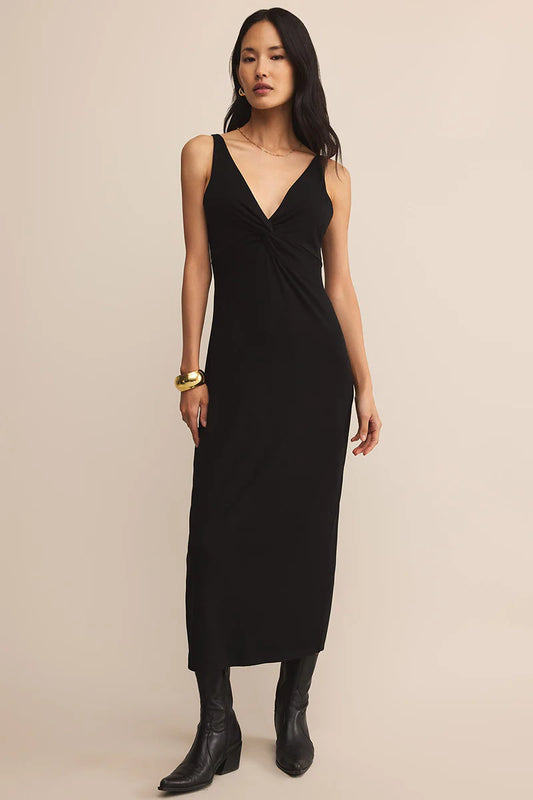 Elvie Midi Dress in Black