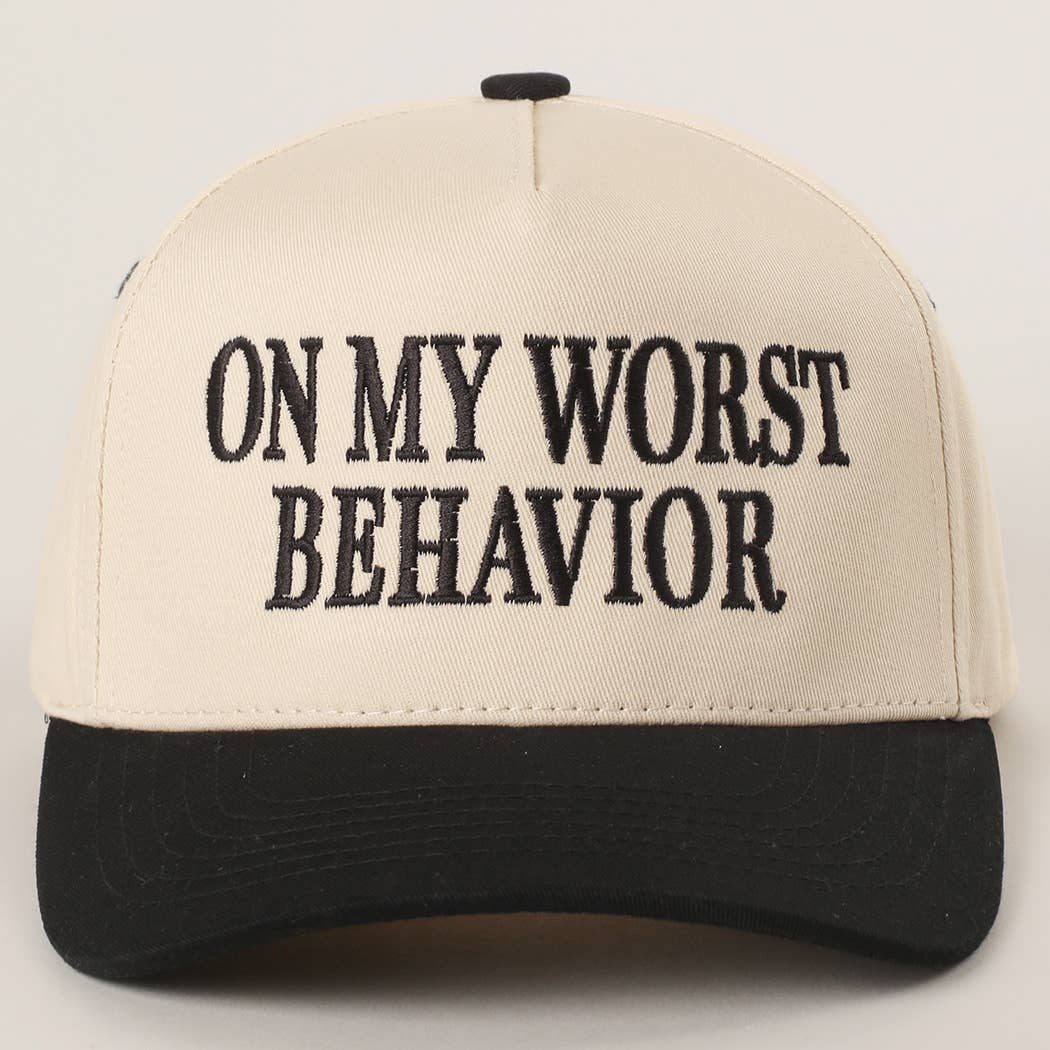 ON MY WORST BEHAVIOR Trucker Hat