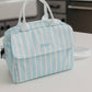 Blue Striped Lunch Box