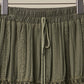 Afton Elastic Waist Maxi Skirt with Lace Trim in Olive