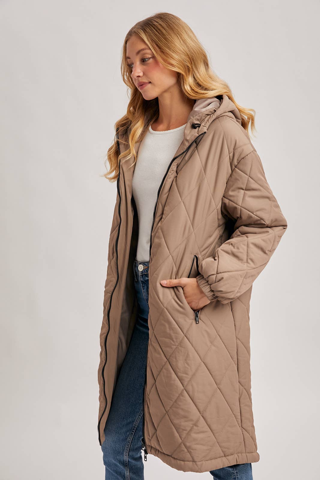 Norah Quilted Puffer Jacket in Black