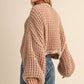 Christina Balloon Sleeve Cardigan in Taupe