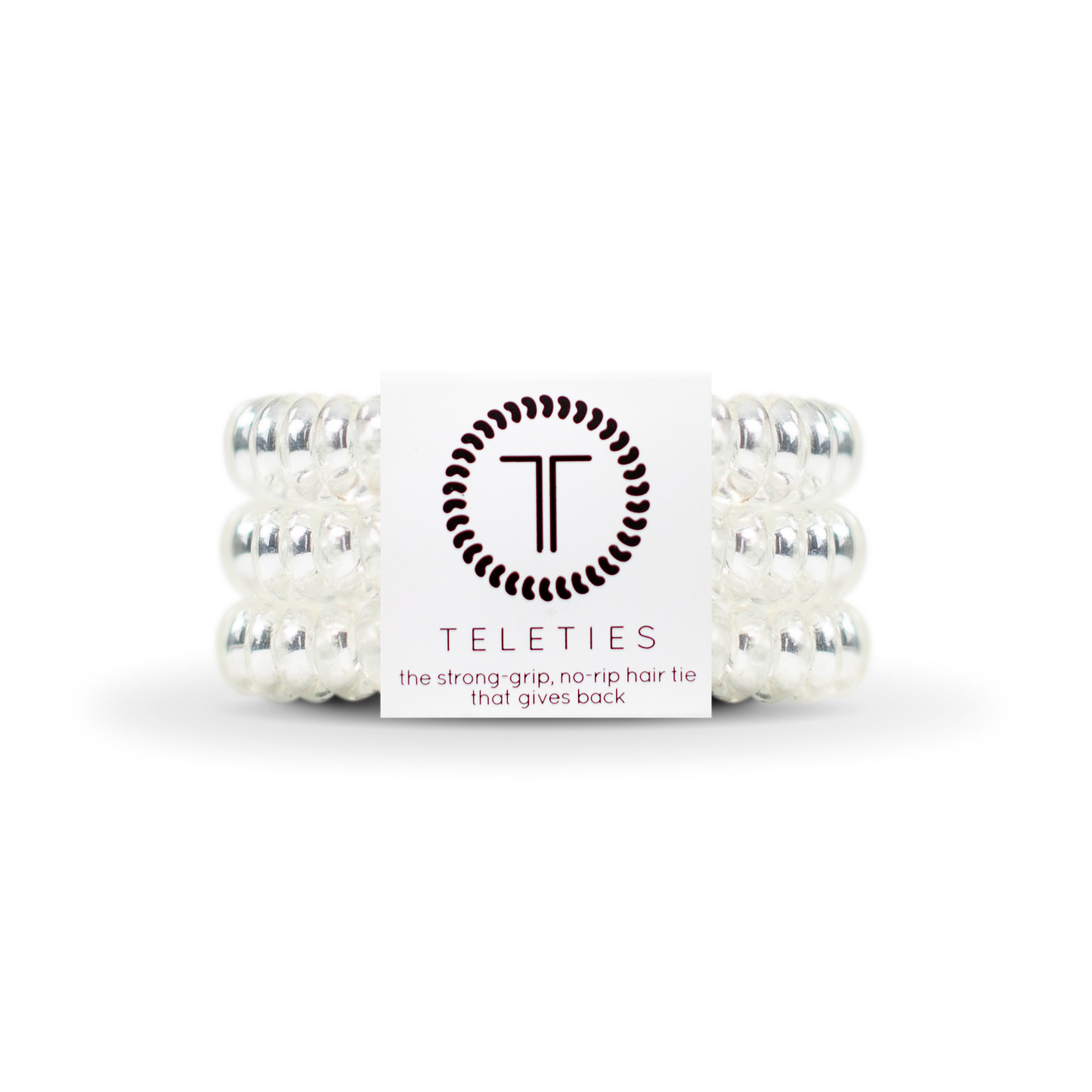 Crystal Clear Hair Ties Spiral Large
