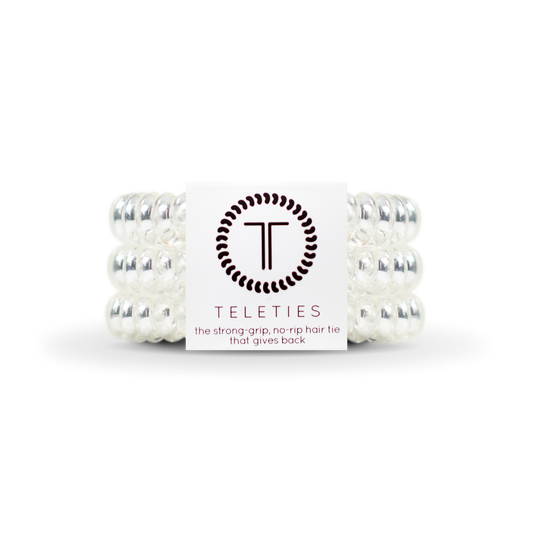 Crystal Clear Hair Ties Spiral Large