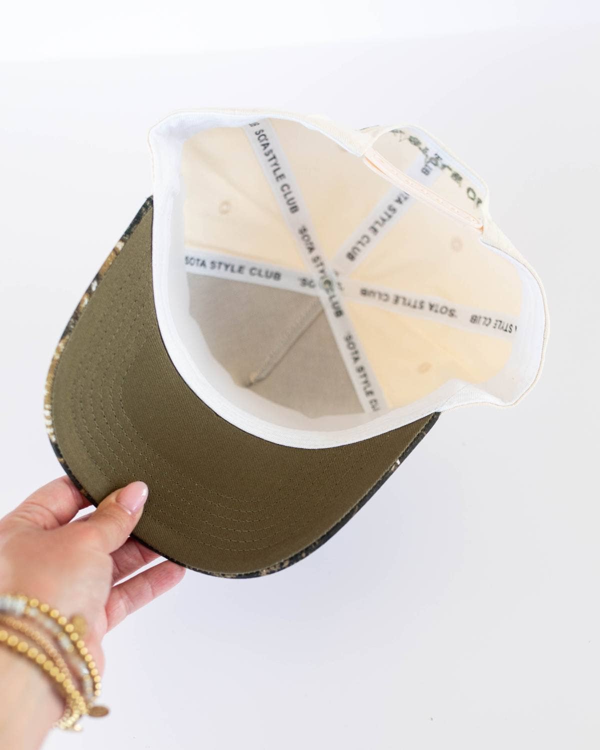 You Betcha Hat in Camo & Cream