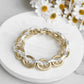 Chunky Chain Bracelet in Worn Silver and Gold tone
