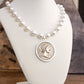 Coin Chunky Ball Chain Statement Necklace in Gold Tones