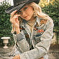 Lucy Washed Snap Up Rodeo Denim Jacket
