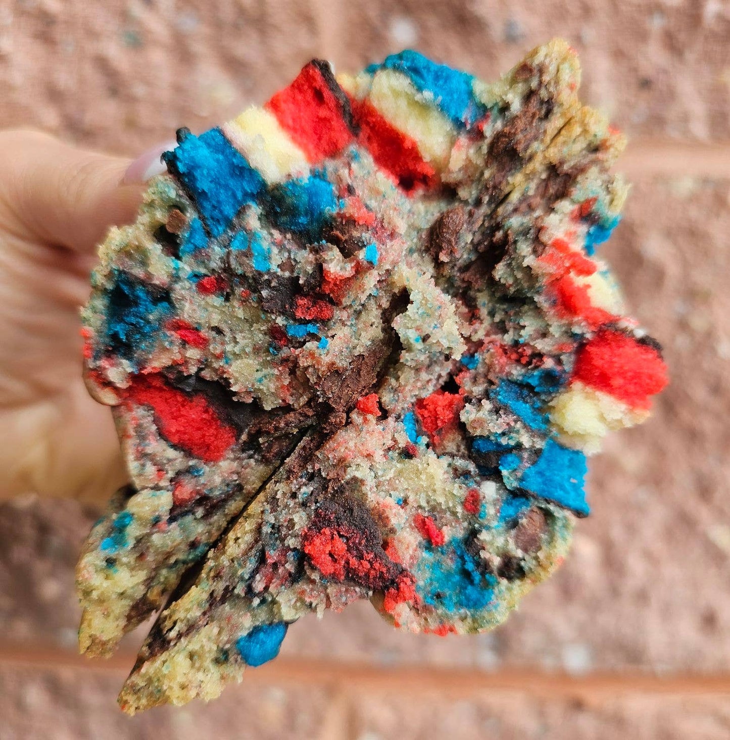Rainbow Remix Patriotic Giant Cookie